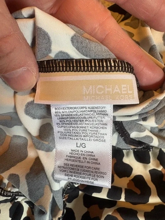 Michael Kors Leopard Print Tankini Top - Picture 7 of 7